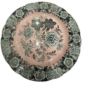 Spode Made in England Archive Collection pink and black Jasmine pattern